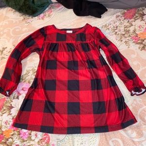 Girls buffalo pajama dress